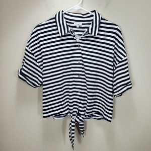Splendid NWT Blue white stripe top